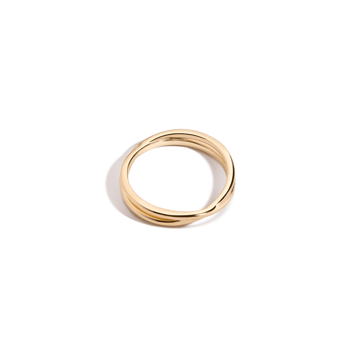 Crossover Ring Vermeil 14k 18k Yellow Gold