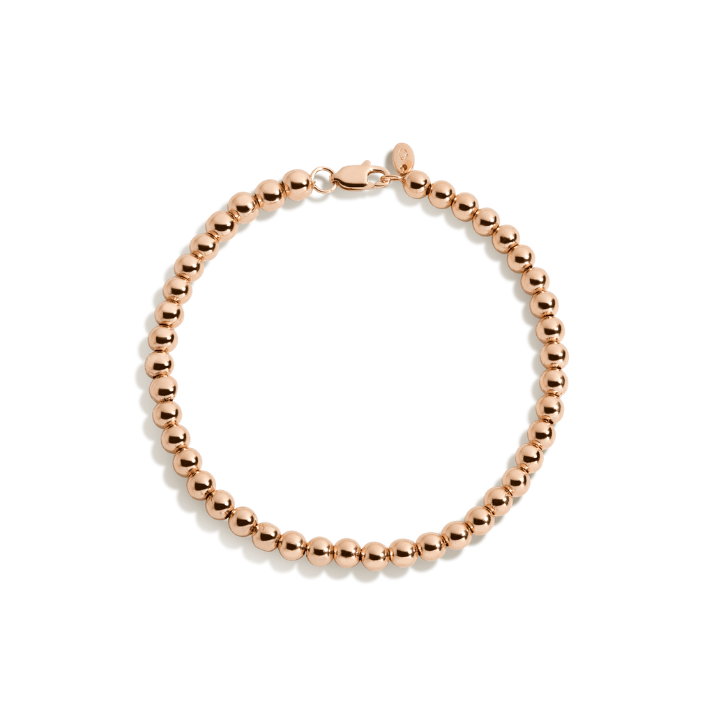 14K Rose Gold Ball Bracelet: A Timeless Classic - Grimal Jewelry