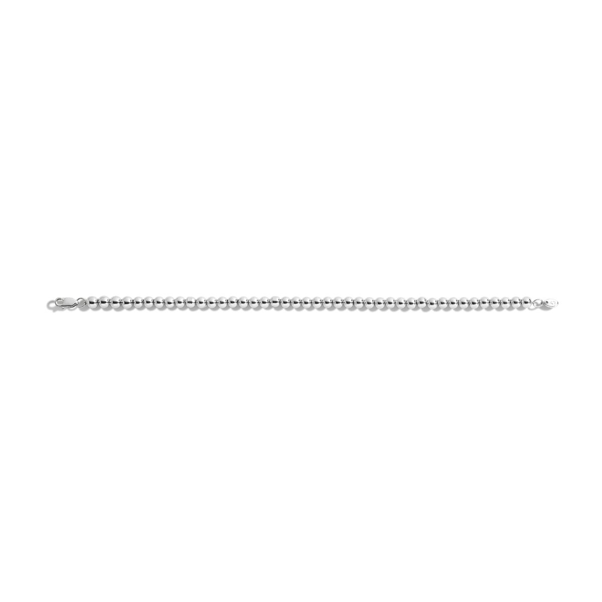 Gold Ball Bracelet Vermeil White Gold 6.5in 7in 7.5in 4 mm