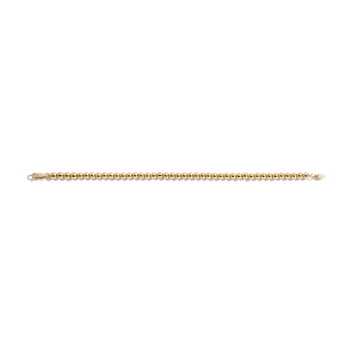 Gold Ball Bracelet Vermeil Yellow Gold 6.5in 7in 7.5in 4 mm