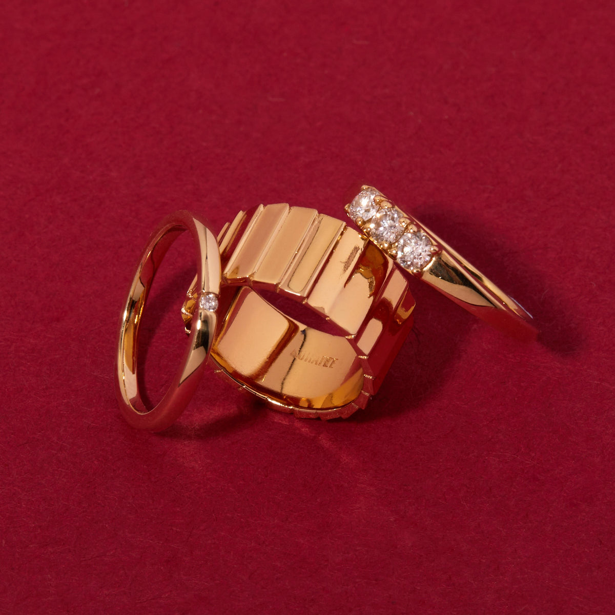 Bold Diamond Stacker Ring