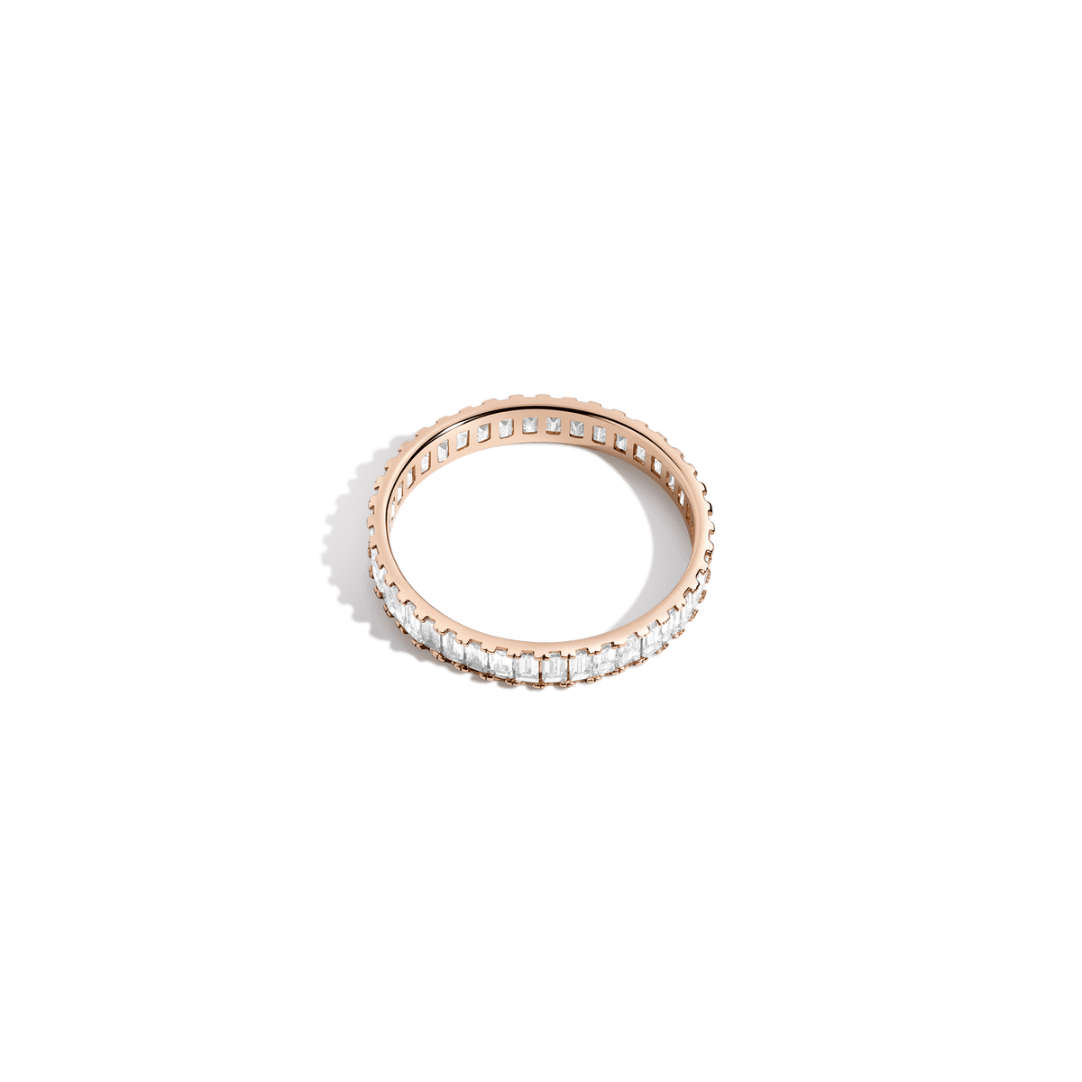 Bold Diamond Baguette Ring 14K 18K Rose Gold