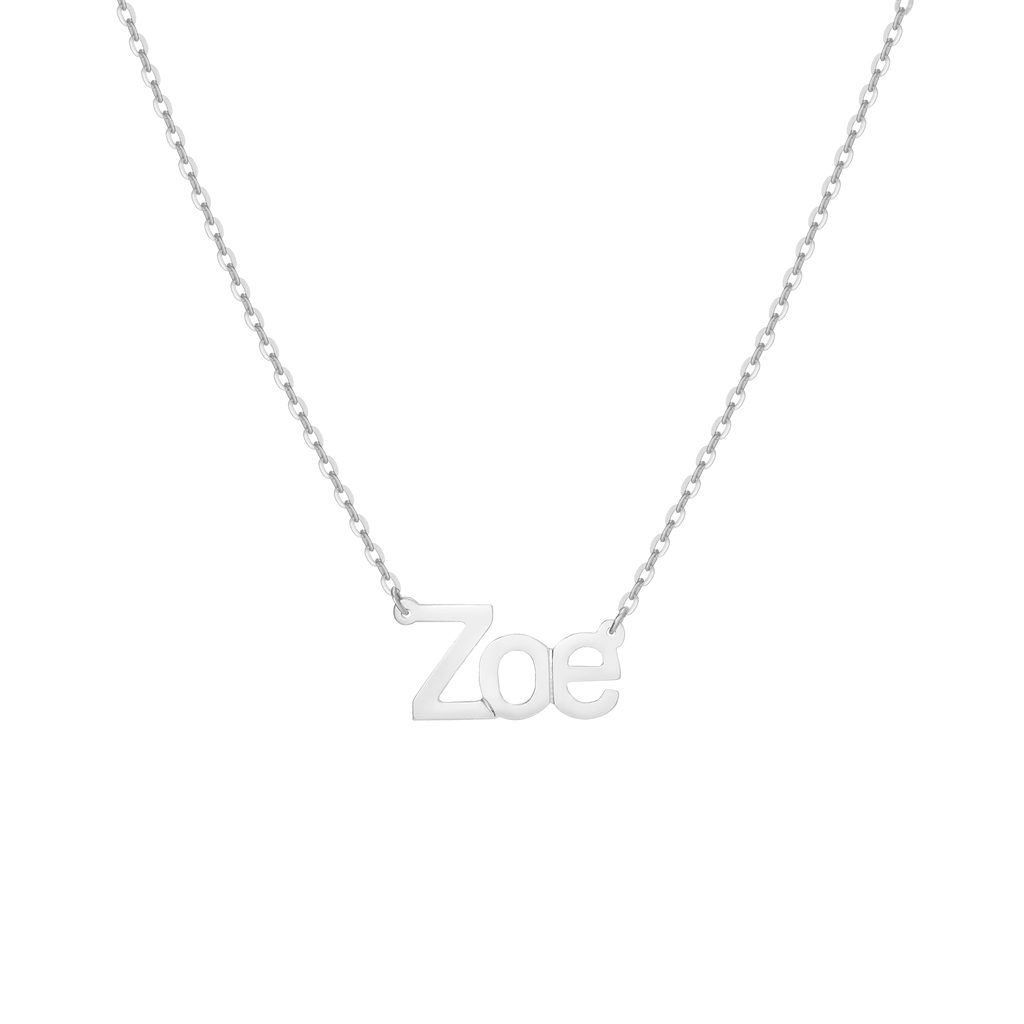 14K Yellow Gold Block Name Necklace - Brilliant Earth