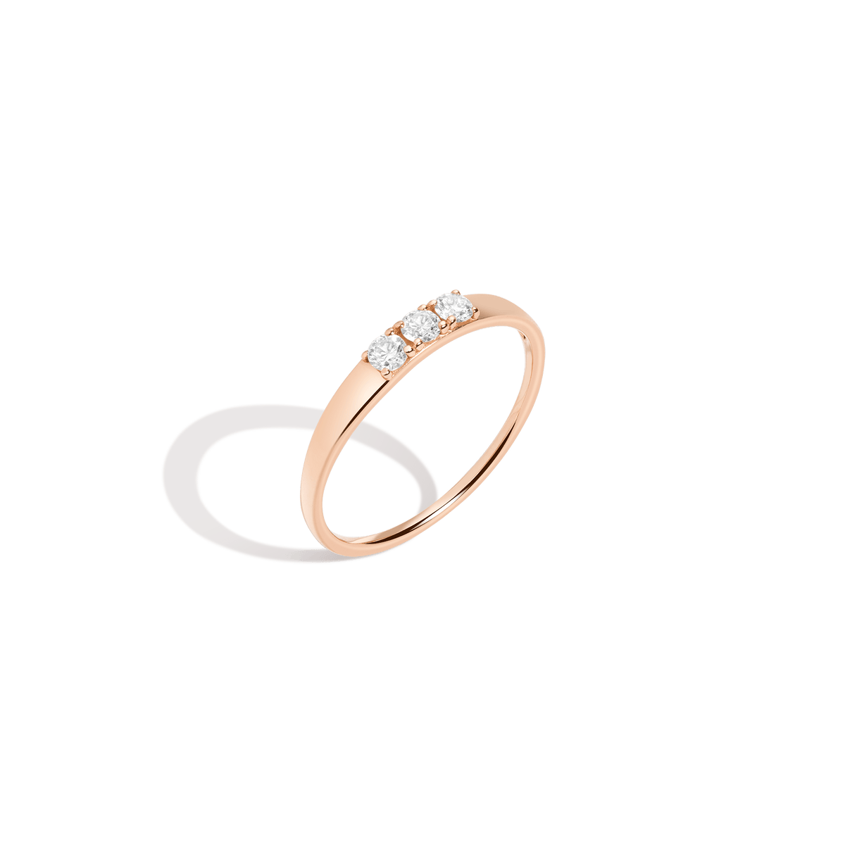 Bold Diamond Stacker Ring 14K 18K Rose Gold First