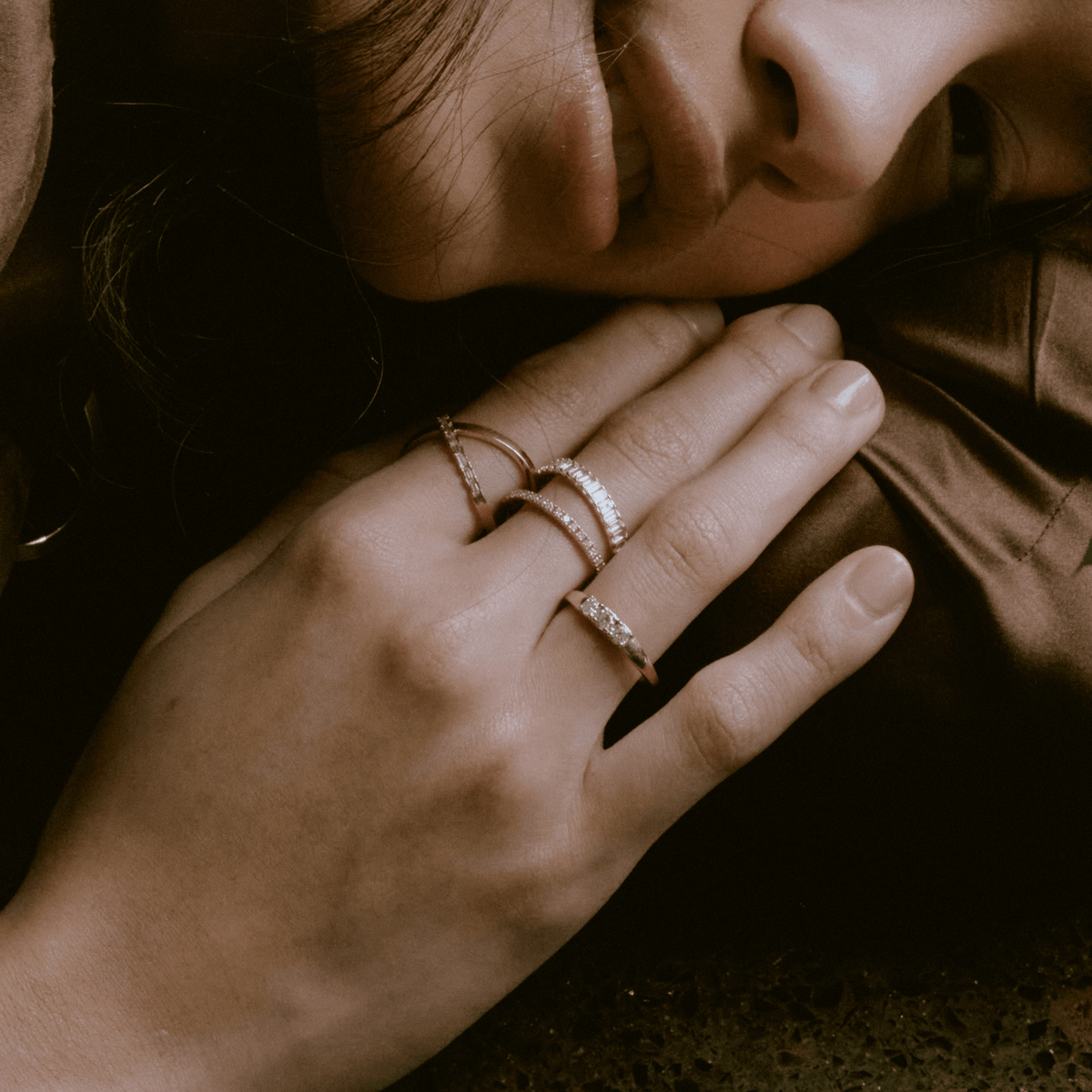 Bold Diamond Stacker Ring