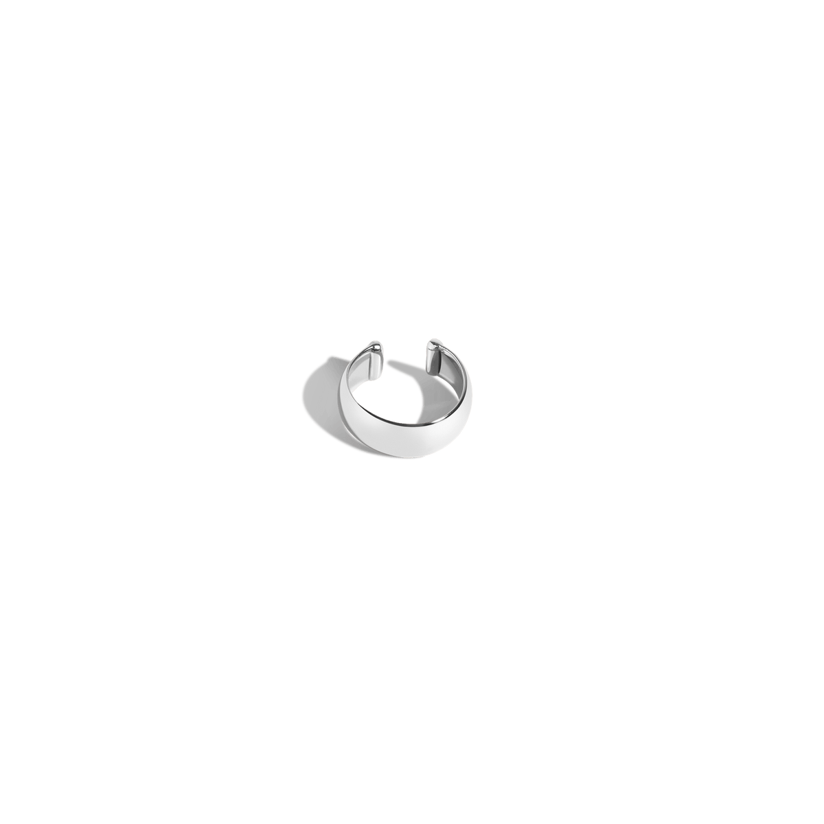 Bold Ear Cuff White Gold Vermeil 14k White Gold 18k White Gold Laid down    Front First