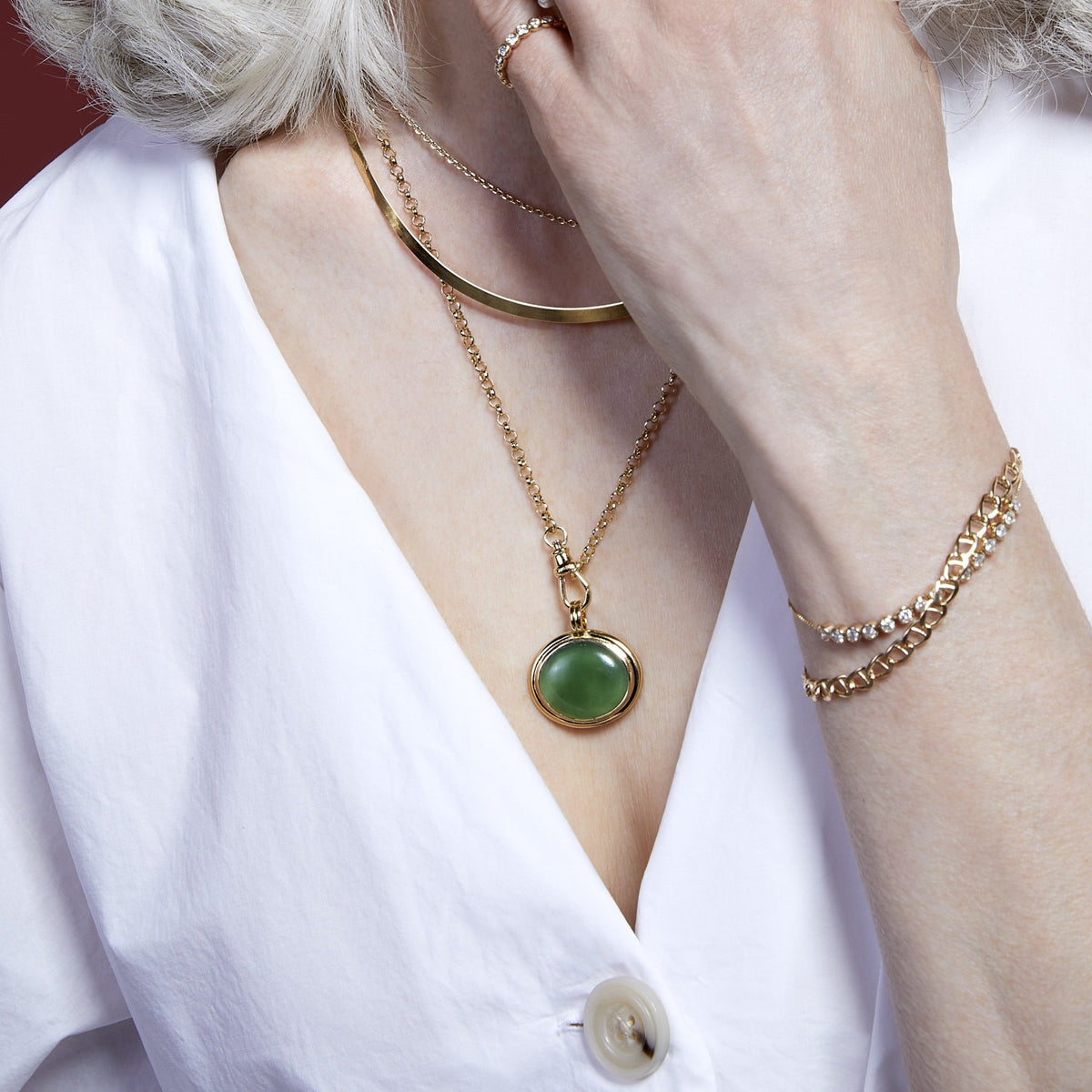 Gold Rolo Chain Necklace