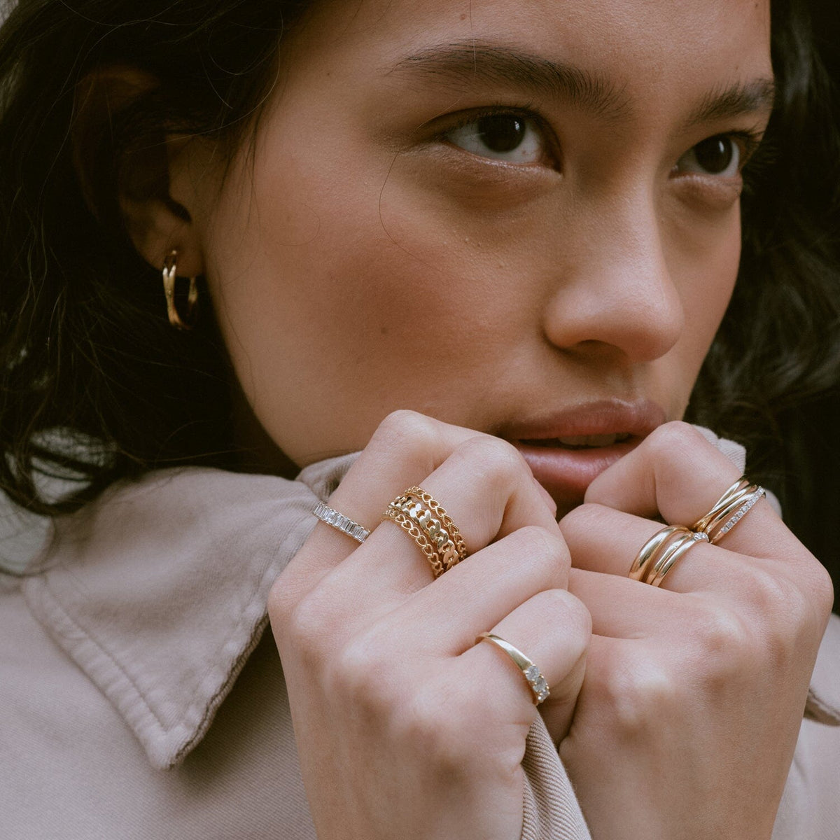 Bold Diamond Stacker Ring