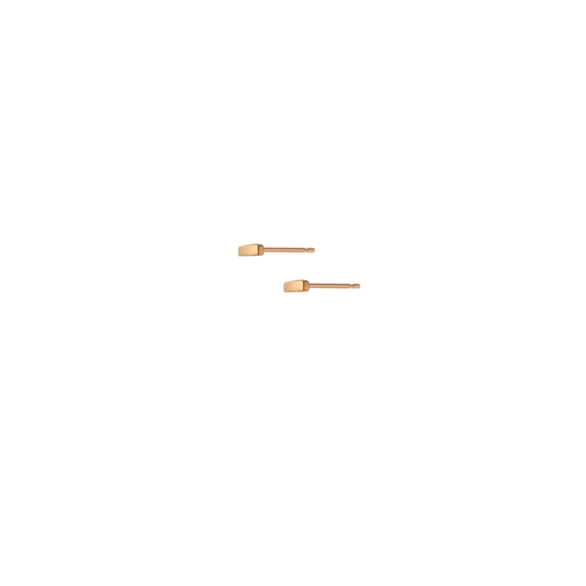 Mini Gold Bar Earring Yellow Gold Vermeil 14k Yellow Gold 18k Yellow Gold Half Side  Pair | Single |