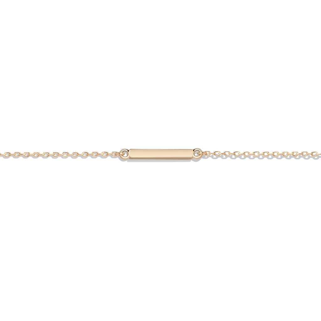 Gold Bar Anklet in Yellow, Rose or White Gold