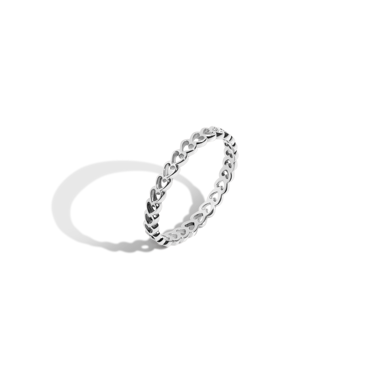 Infinity Heart Ring White Gold Vermeil 14K Gold 18K Gold First