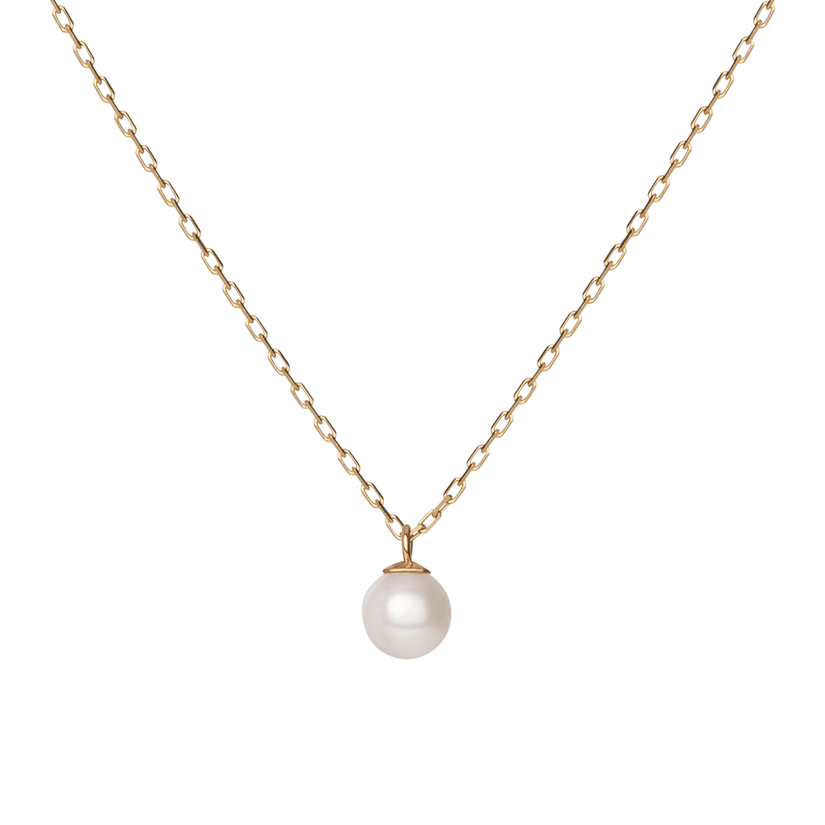 Simple Pearl Necklace Yellow Gold Vermeil 14k Yellow Gold 18k Yellow Gold First