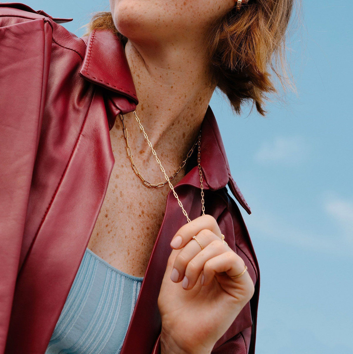 Large Paperclip Chain Necklace