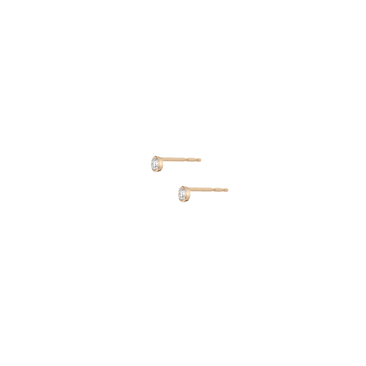 14k Yellow Gold 18k Yellow Gold White Diamonds Single | Pair |