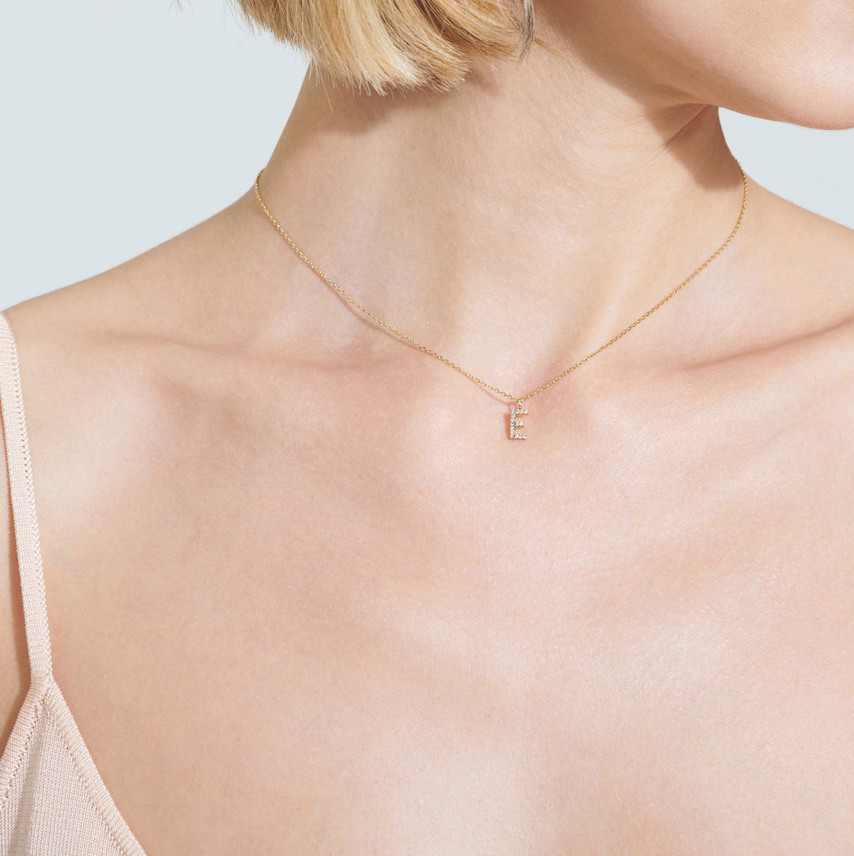 Classic Diamond Letter Necklace