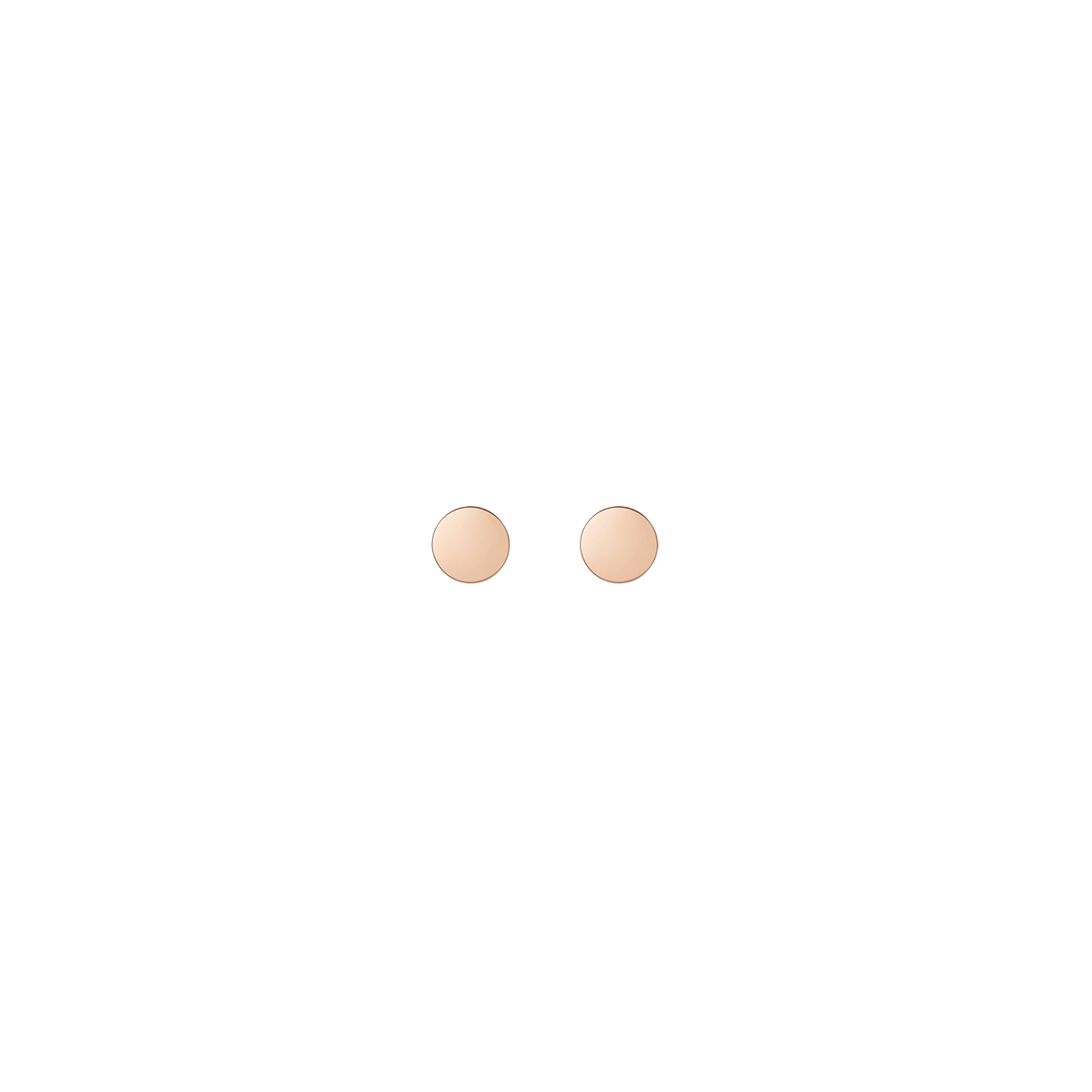 Mini Medallion Earring Studs Rose Gold Vermeil 14k Rose Gold 18k Rose Gold    Pair | Single | First
