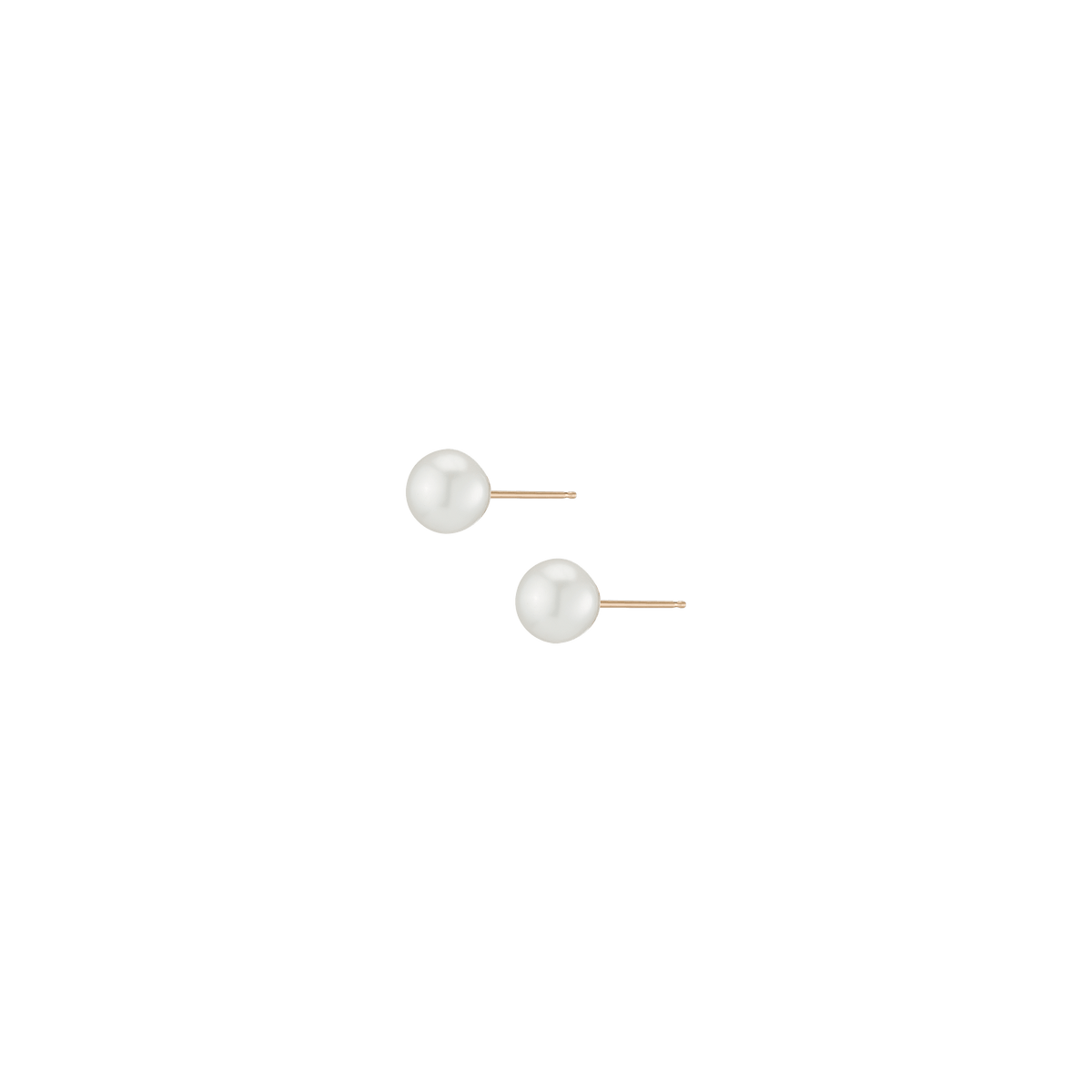Pearl Studs 14k Yellow Gold Single Pair 7 mm First