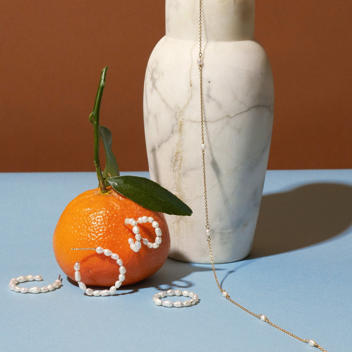 Organic Pearl Station Necklace
