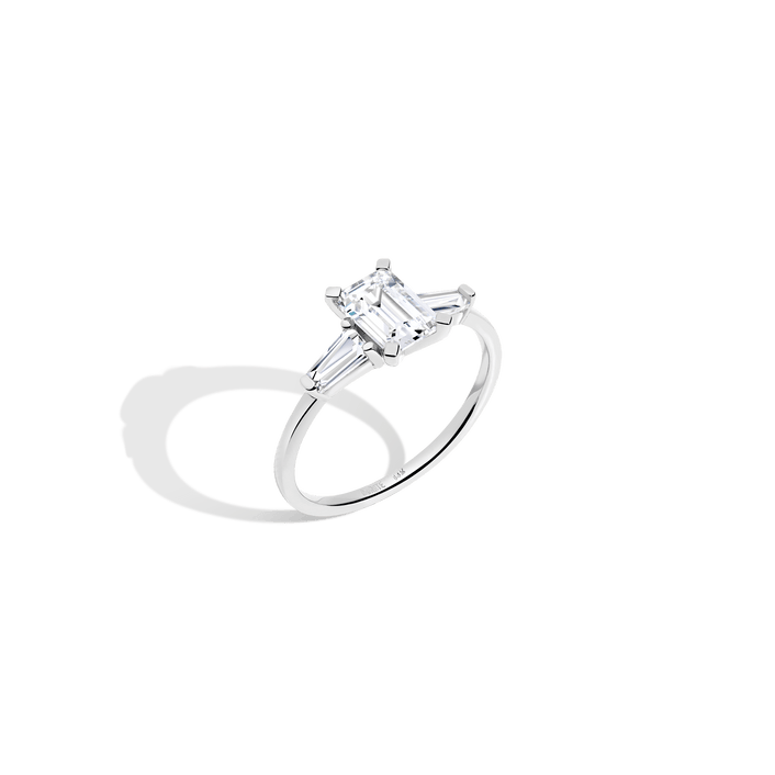 Emerald-Cut Tapered Baguette Diamond Ring