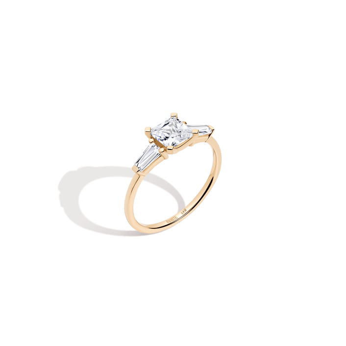 Princess Cut Tapered Baguette Diamond Ring