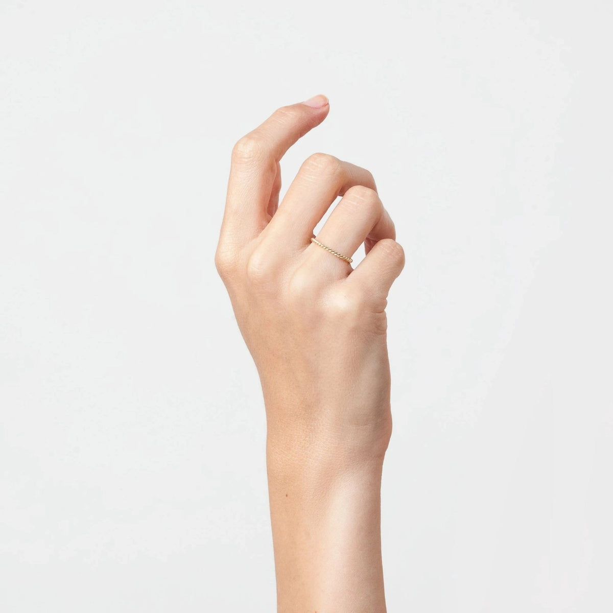 Thick Stackable Twist Ring 14K Yellow Gold 18K Yellow Gold model