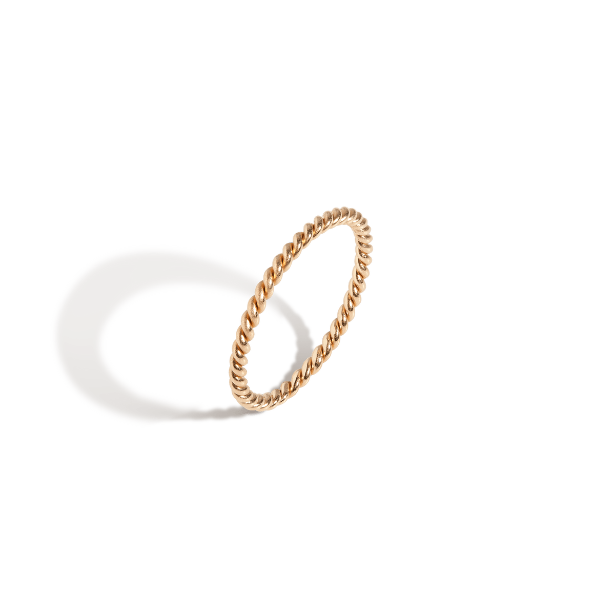 Thick Stackable Twist Ring 14K Yellow Gold 18K Yellow Gold First