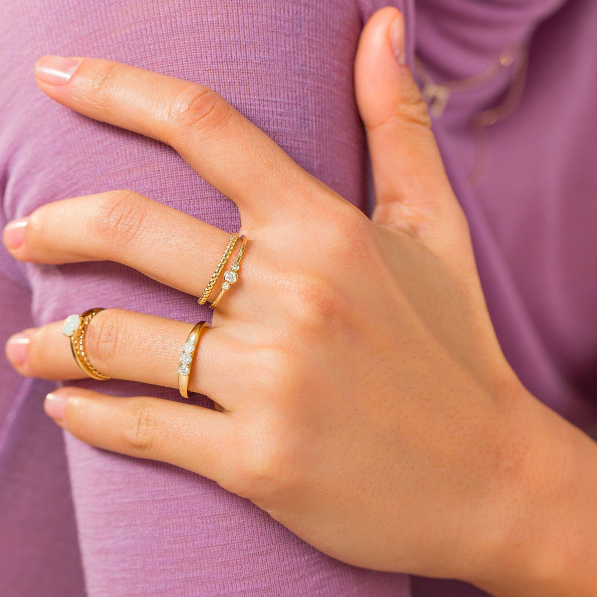 Bold Diamond Stacker Ring