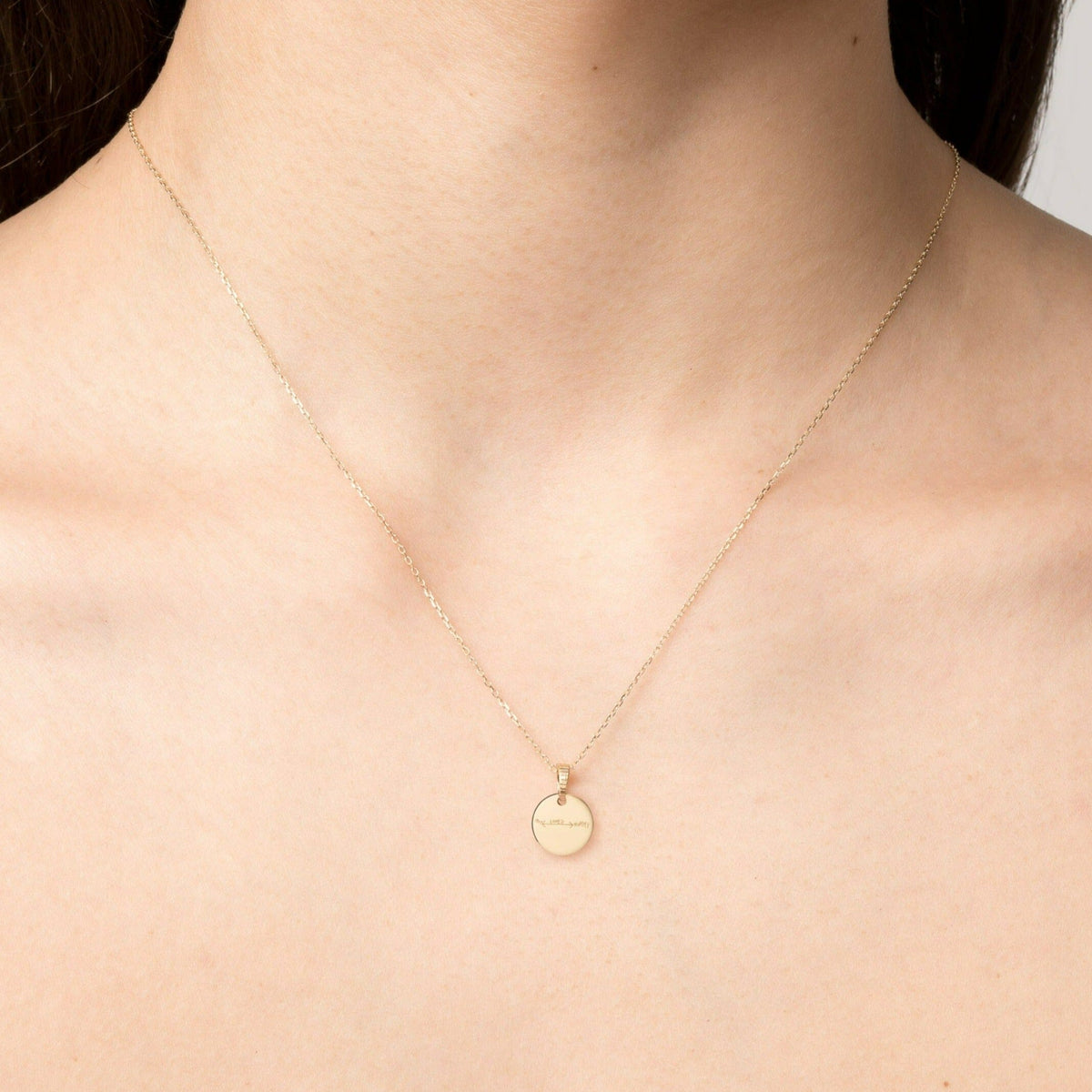 Story in Gold Engraved Pendant