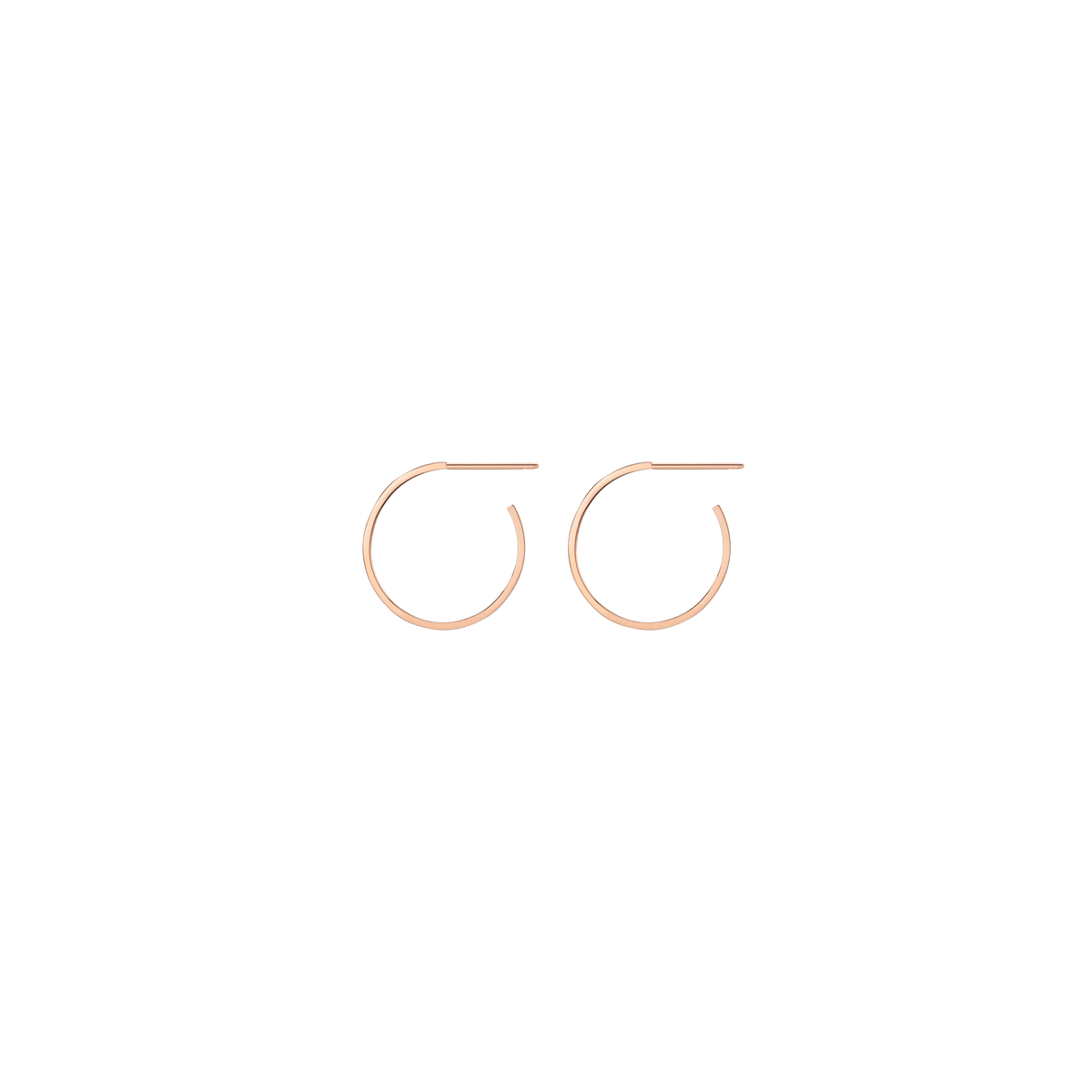 Medium Hoop Earrings Rose Gold Vermeil 14k Rose Gold 18k Rose Gold Single | Pair |