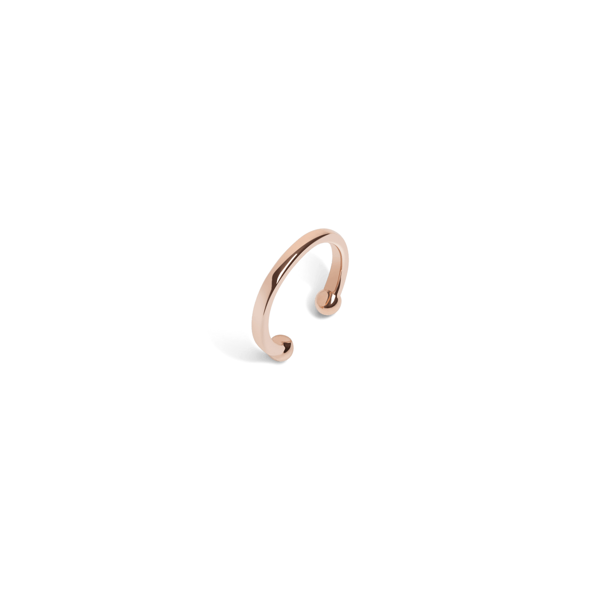 Simple Mini Earcuff Rose Gold Vermeil 14k Rose Gold 18k Rose Gold Half Side