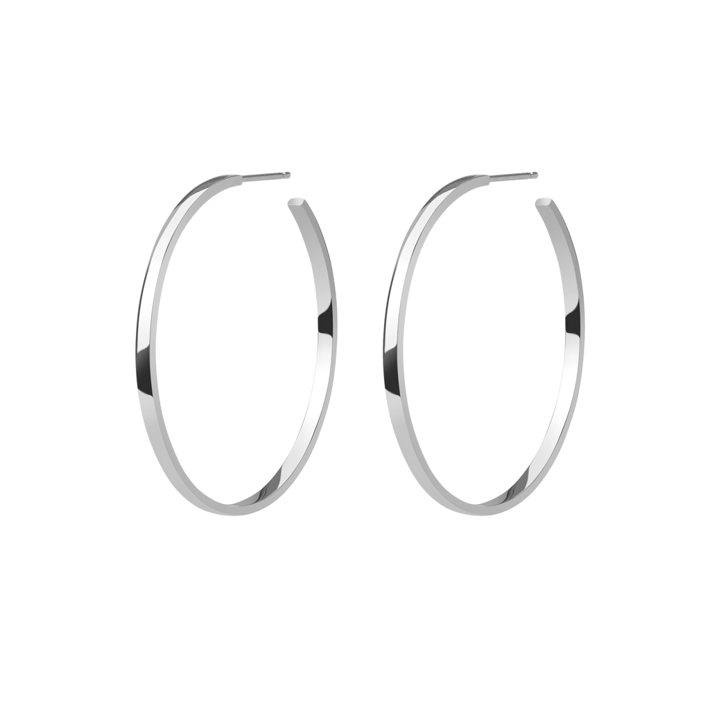Hoop Earrings in Yellow Rose or White Gold
