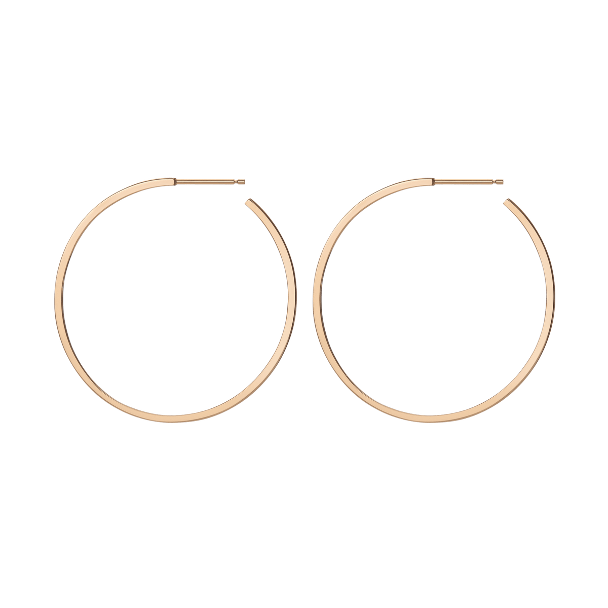 Hoop Earrings Yellow Gold Vermeil 14k Yellow Gold 18k Yellow Gold Side   Pair | Single |