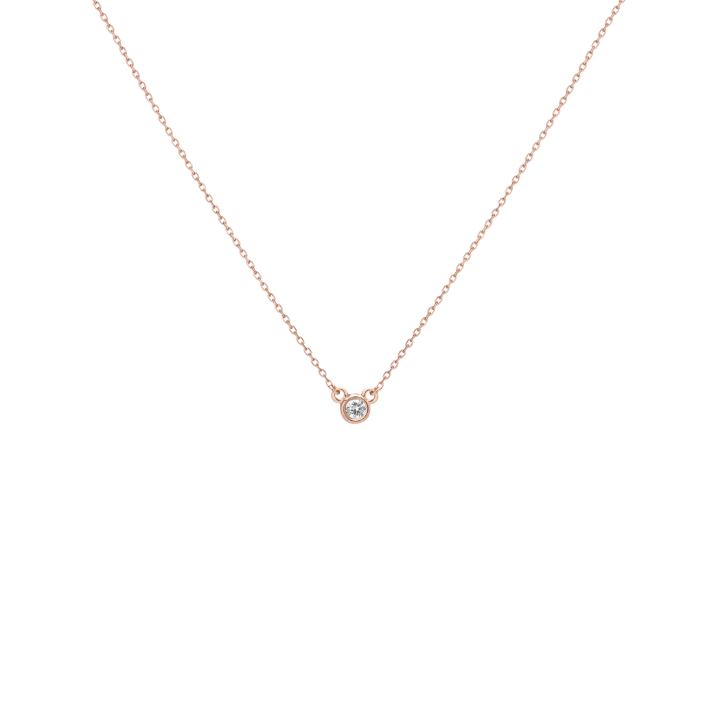 Diamond Bezel Necklace