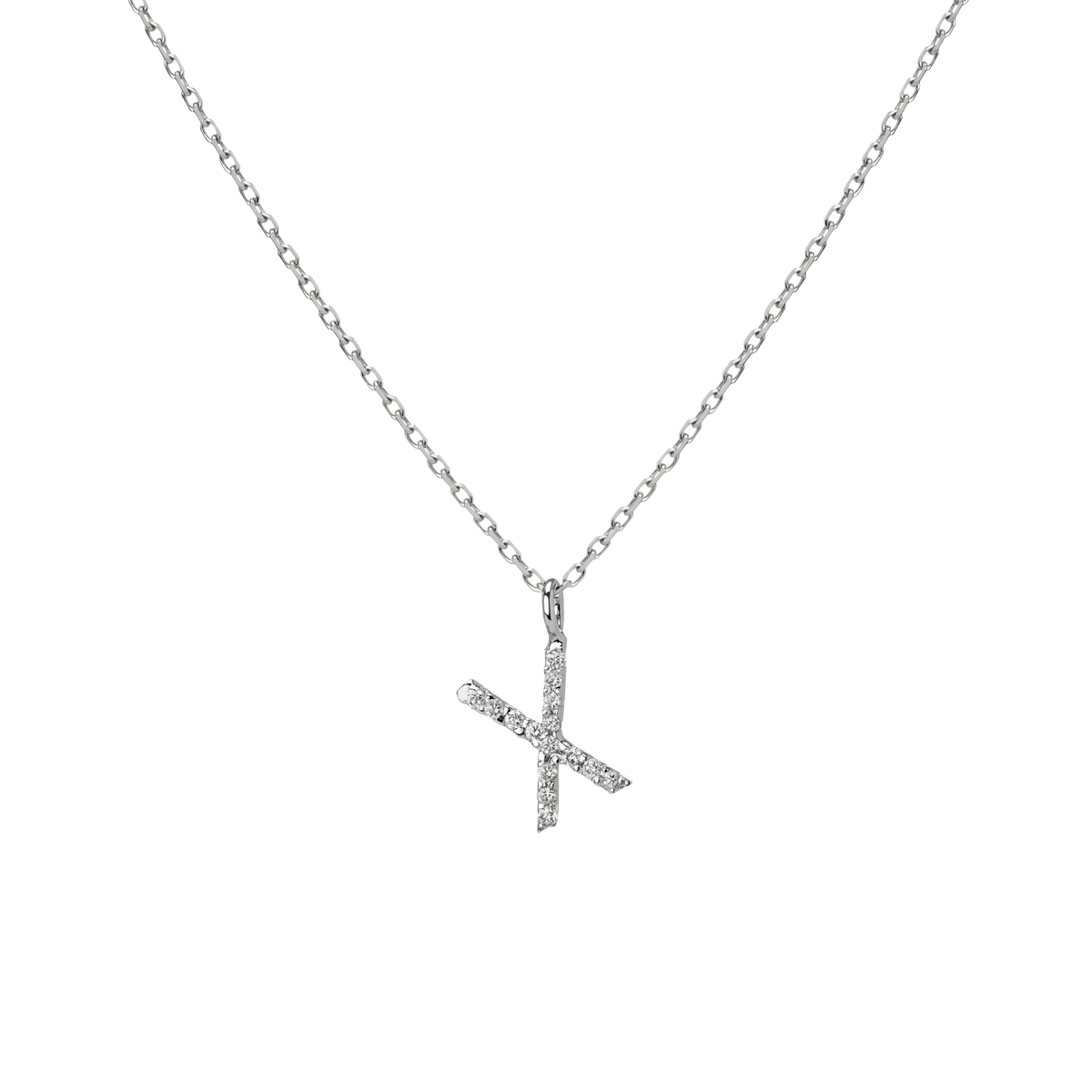 14k 18k White Gold X