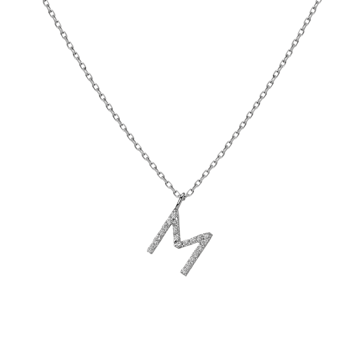 14k 18k White Gold M