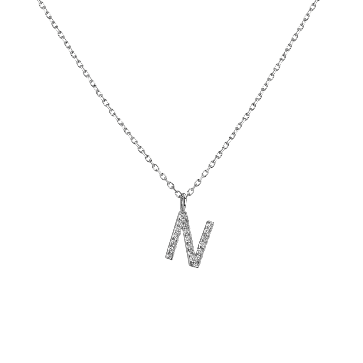 14k 18k White Gold N