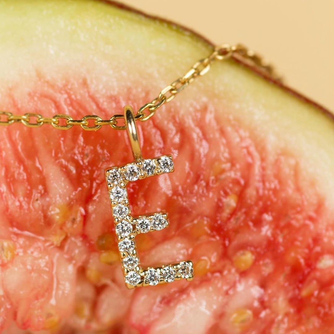 Classic Diamond Letter Necklace