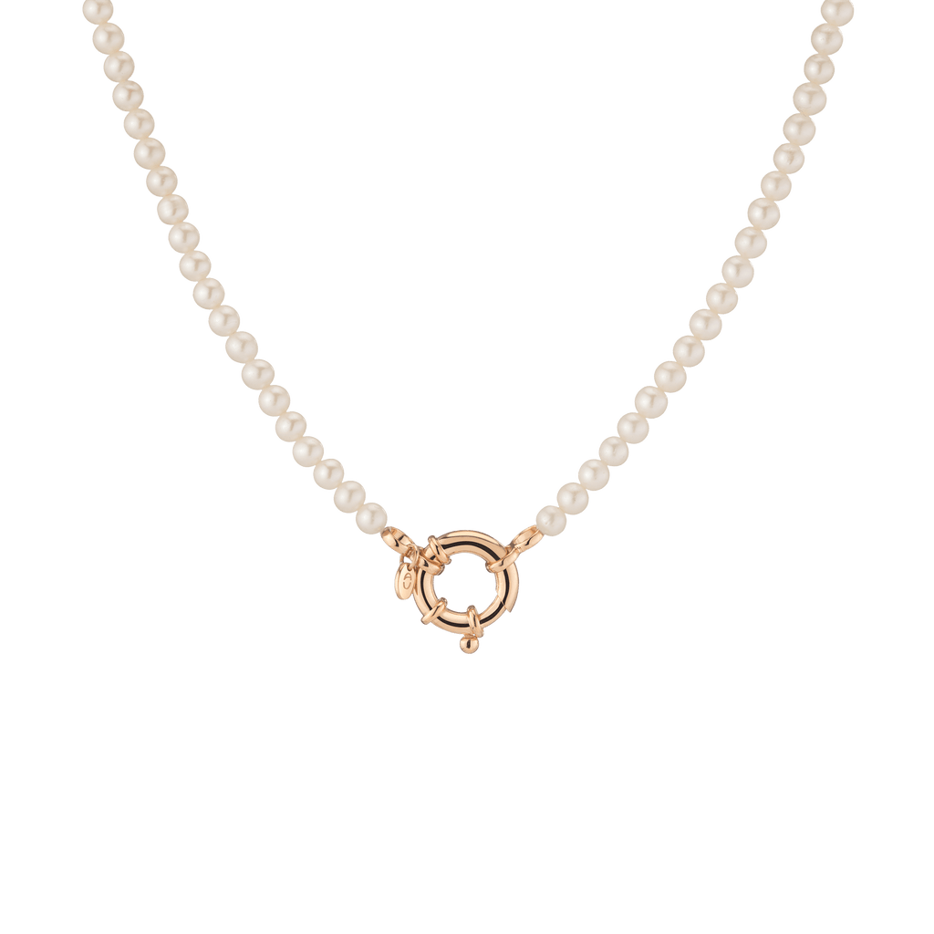 Pearl Aura Beaded Necklace in Yellow, Rose or White Gold Pearl Aura Beaded Necklace in Yellow, Rose or White Gold