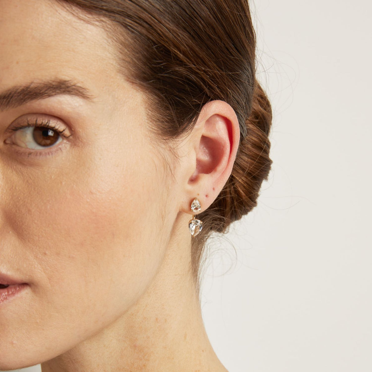 Lab Grown White Sapphire Ear Jacket