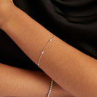 0.4ct Natural Diamond Station Bracelet