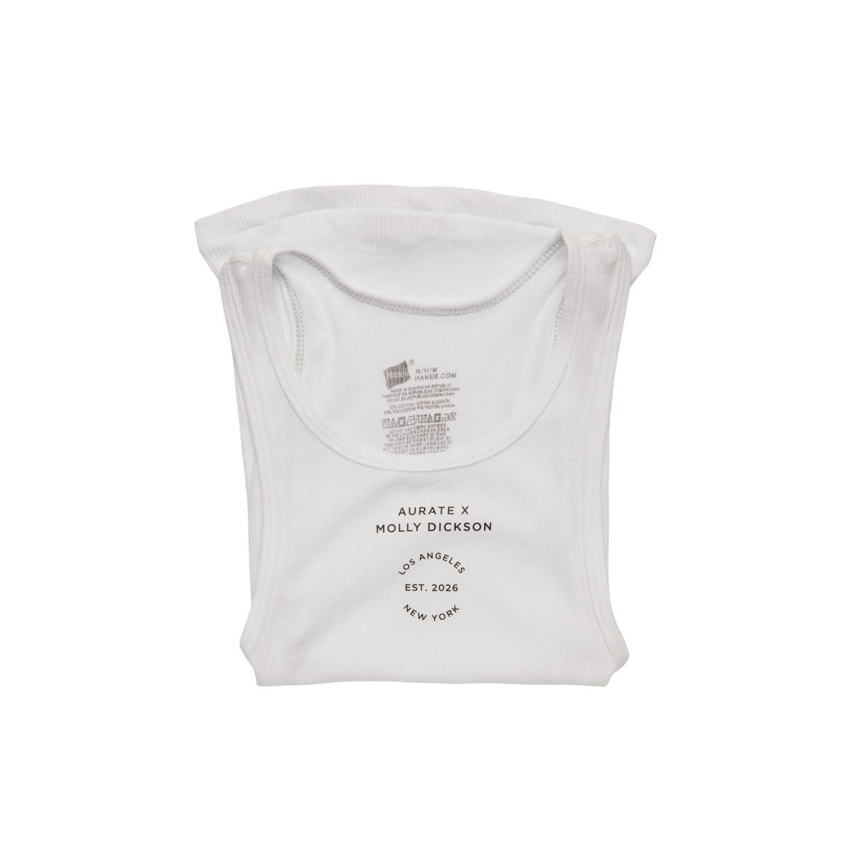 Aurate x Molly Dickson: Classic White Tank Medium First