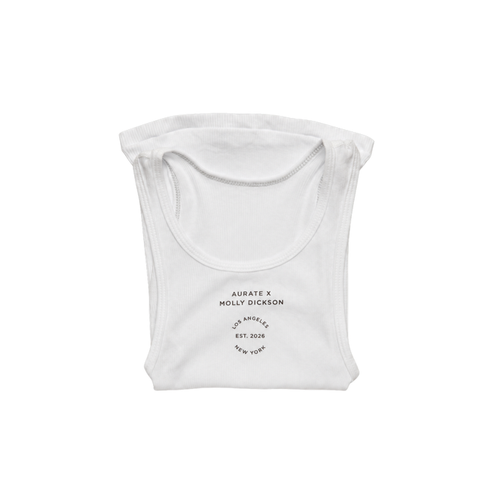 Aurate x Molly Dickson: Classic White Tank Medium First