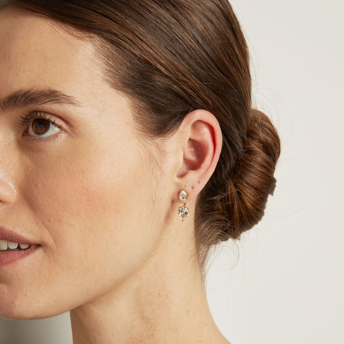 Lab Grown White Sapphire Ear Jacket