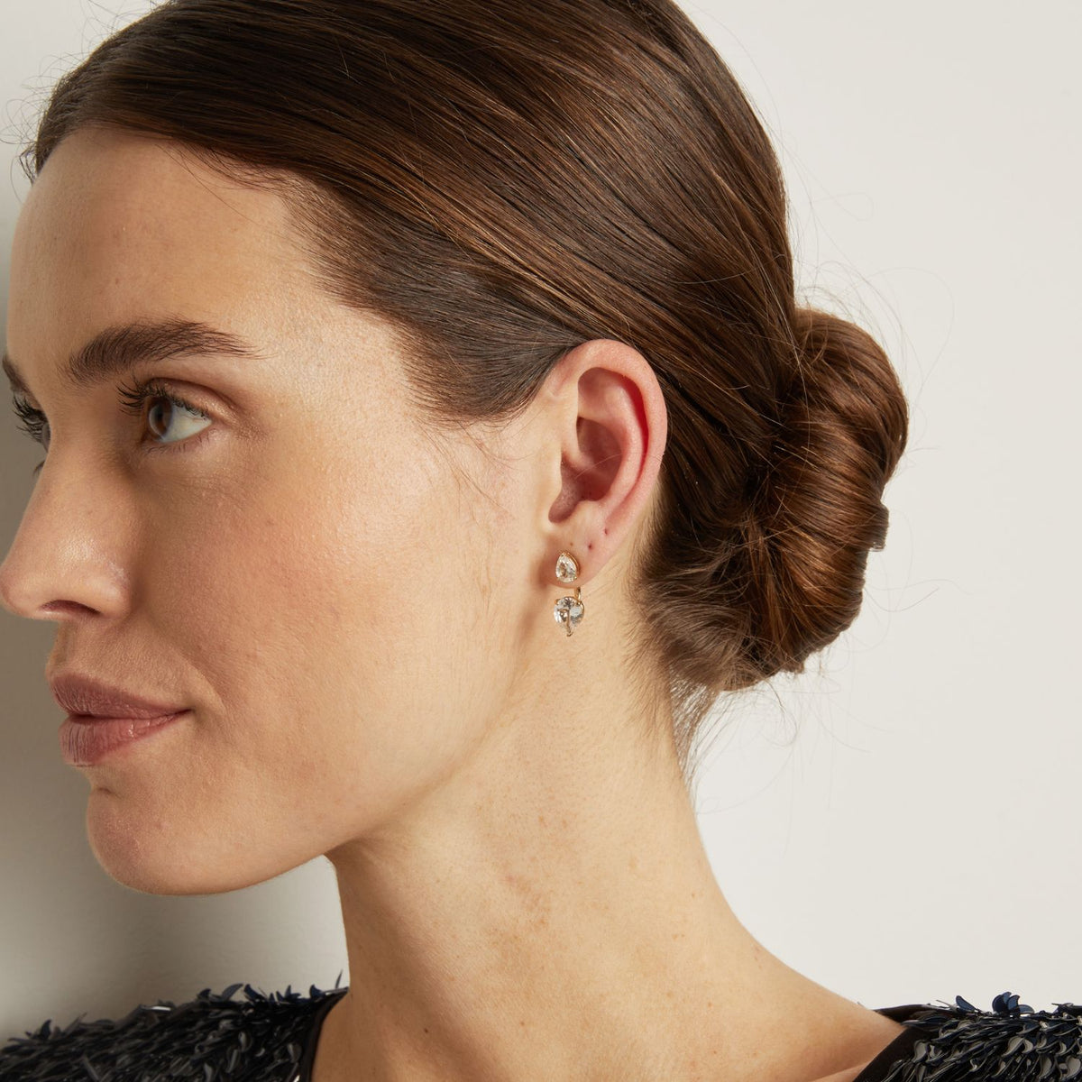 Lab Grown White Sapphire Ear Jacket