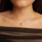 Lab Grown Pink Sapphire Heirloom Necklace