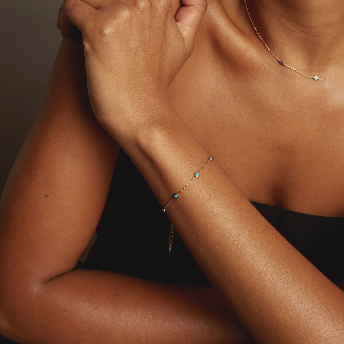 Aurate x Frye: Turquoise Station Bracelet