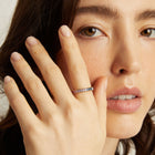 Ombré Rainbow Baguette Eternity Ring