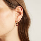 Maroon Bold Connection Earrings