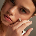 3ct Pear Lab Grown Diamond Bezel Ring