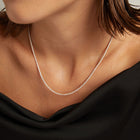 4ct Three-Prong Lab Grown Diamond Tennis Necklace